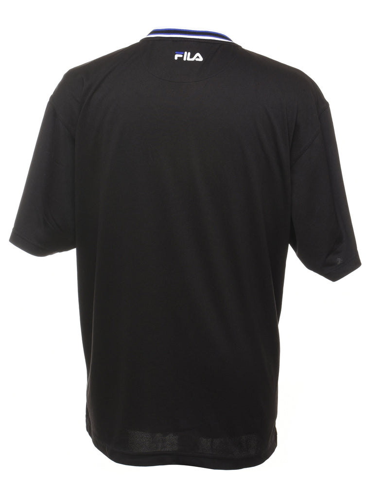Fila Black & Purple Nylon T-Shirt - L