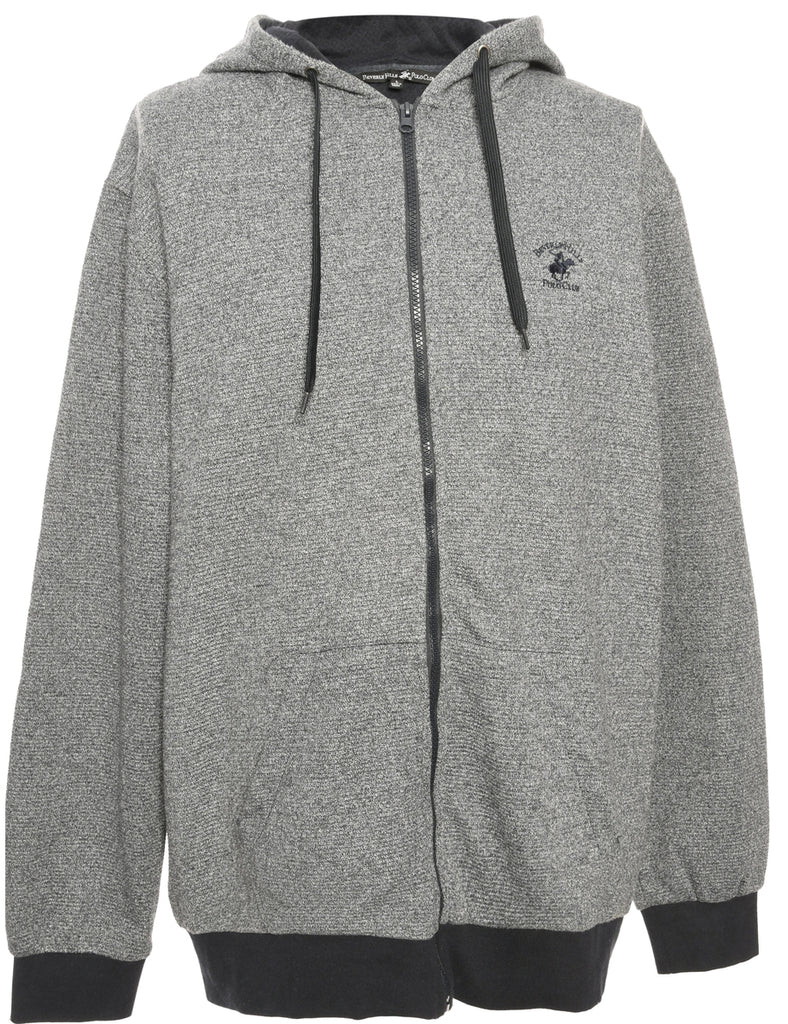 Grey Hooded Sweatshirt - L