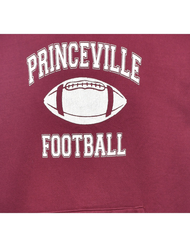 Jerzees Princeville Football Printed Hoodie - XL