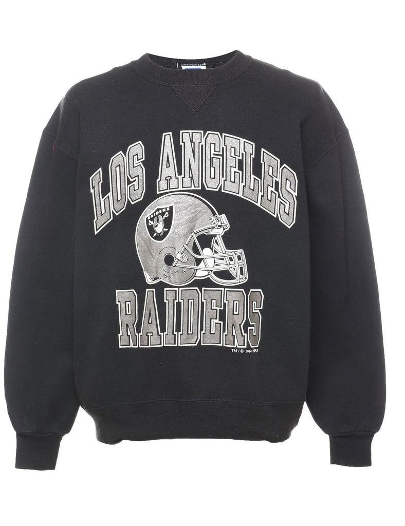 80s Vintage Los Angeles Raiders Black Sweat Pants Large, 80s