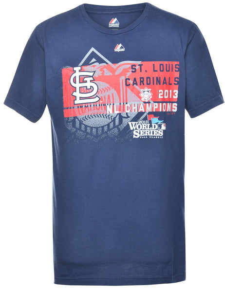 Medium- Cardinals / Blues Split II — Saint Louis Avenue | Streetwear from St. Louis to You
