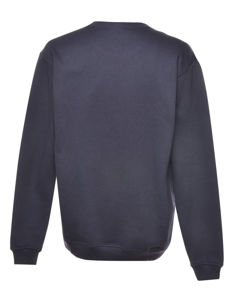 Navy Plain Sweatshirt - M