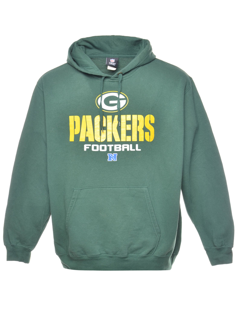 NFL  Packers  Footaball Hooded Sports Sweatshirt - L