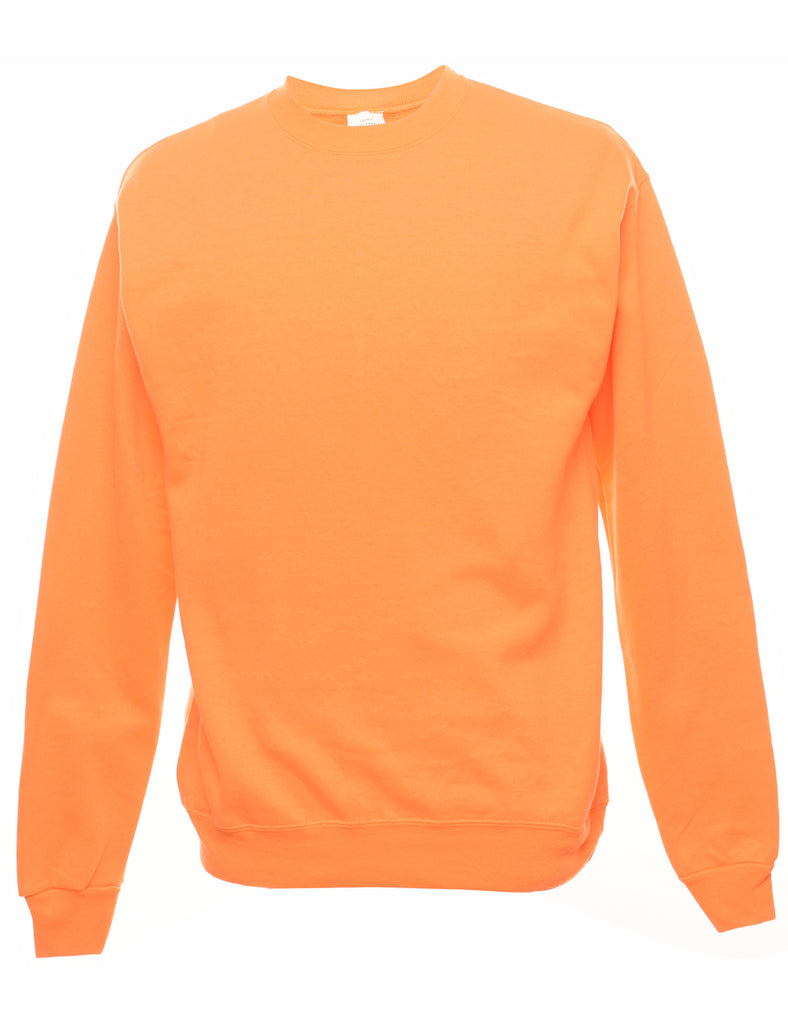 Orange Plain Sweatshirt - M