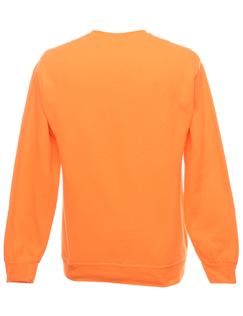Orange Plain Sweatshirt - M