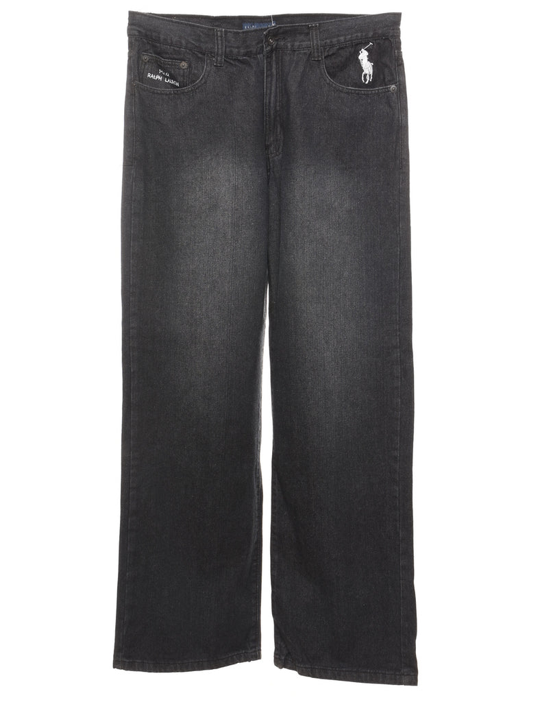 Polo Ralph Lauren 1990s Black Straight-Fit Jeans - W36 L36