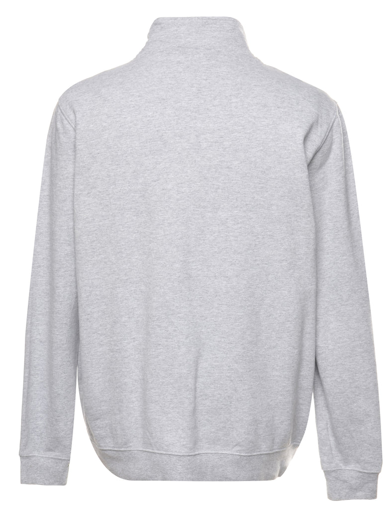 Quarter Zip Plain Sweatshirt - M