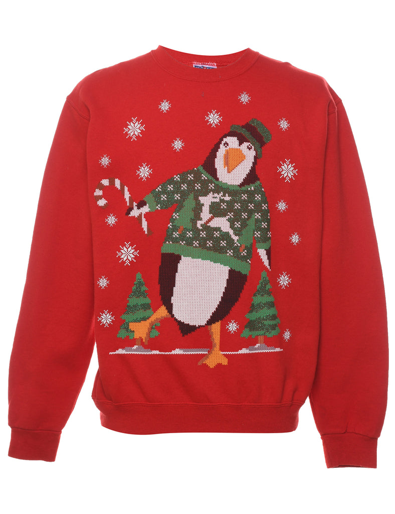 Red Christmas Sweatshirt - M