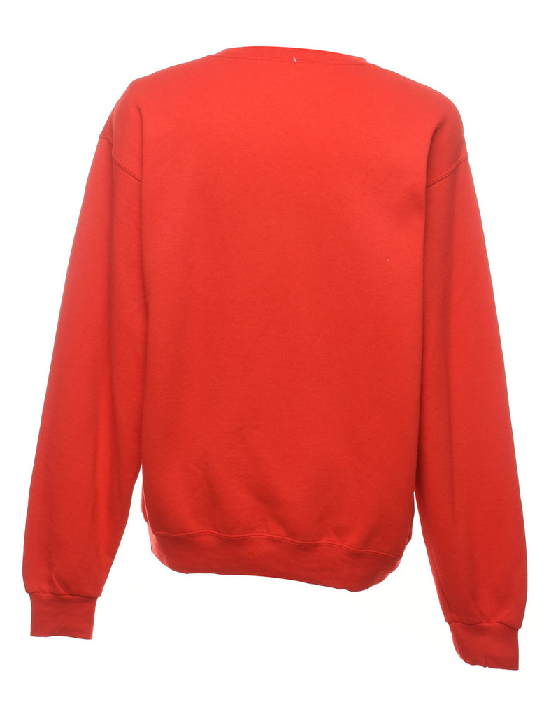 Red Plain Sweatshirt - L