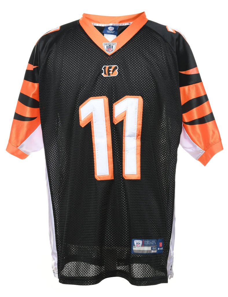 Reebok NFL Black & Orange Cincinnati Bengals Nylon Jersey - XL