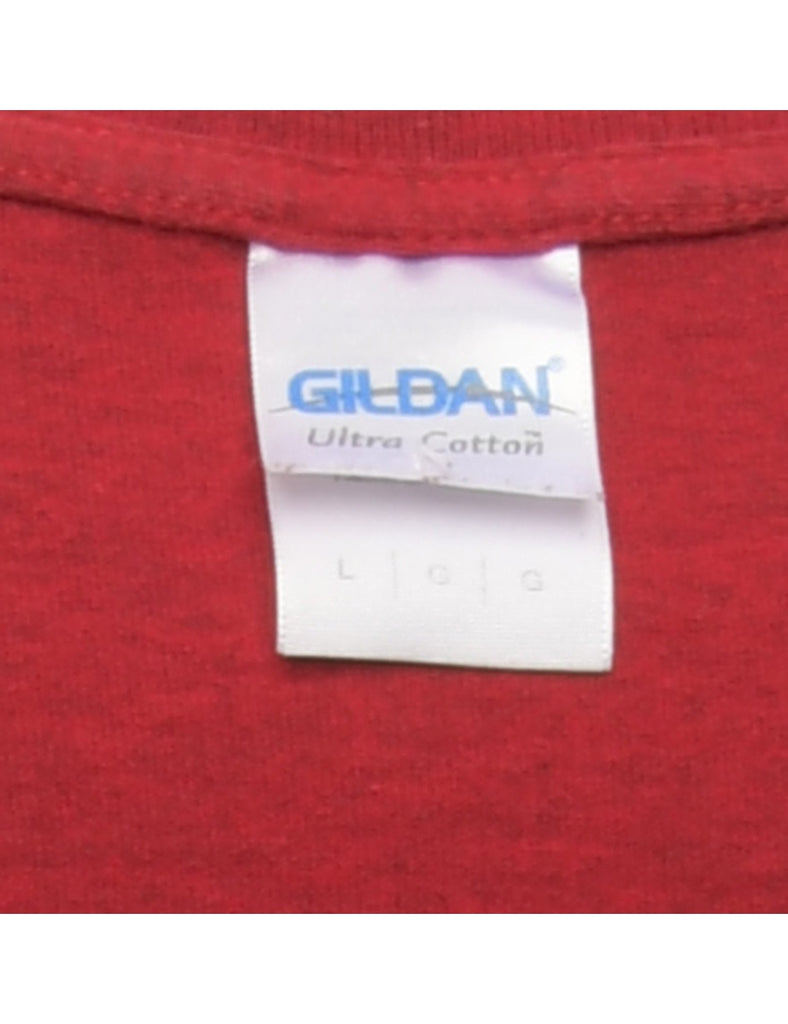San Francisco Gildan Printed Red T-shirt - M