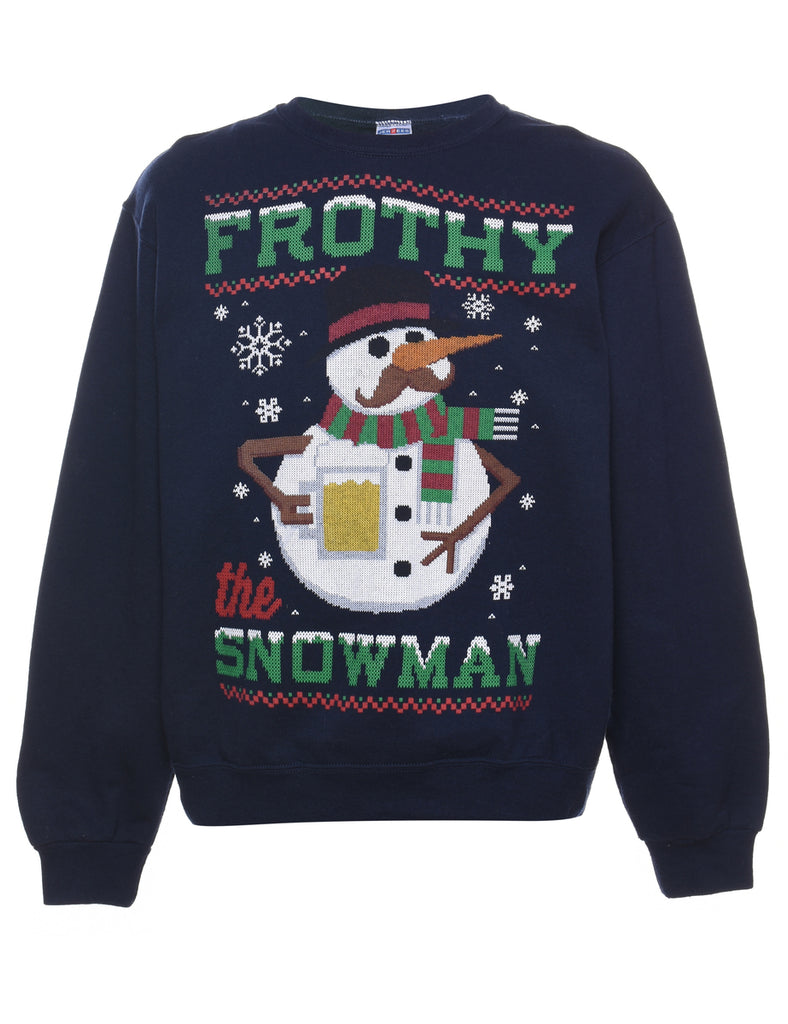 Snowman Christmas Sweatshirt - M