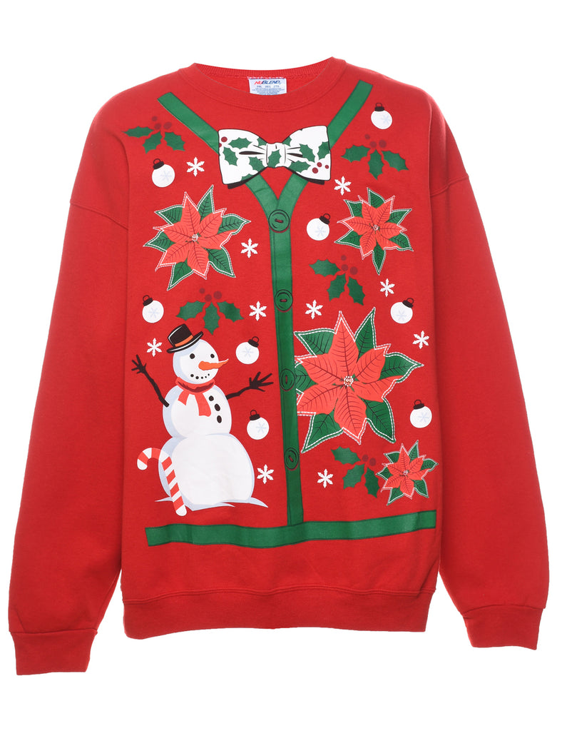 Snowman Christmas Sweatshirt - XXL