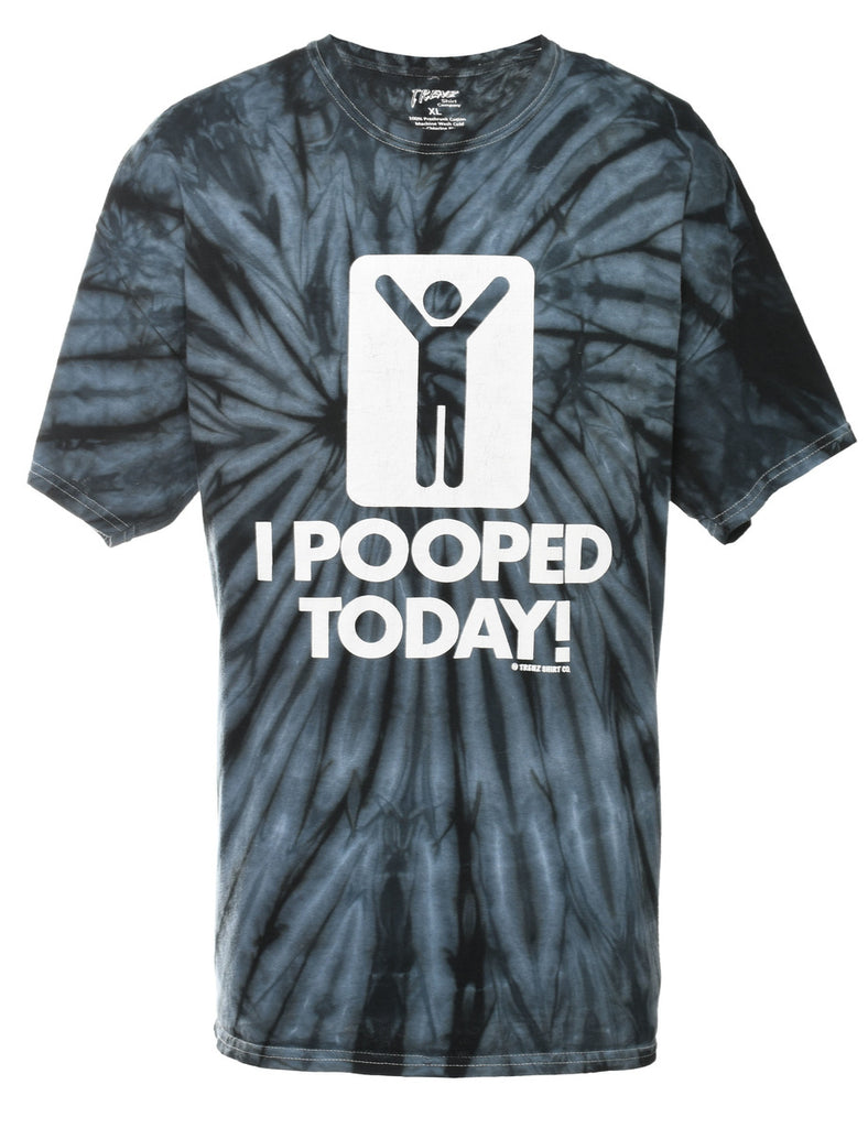 Beyond Retro Label Tie Dyed I Pooped Today! T-shirt