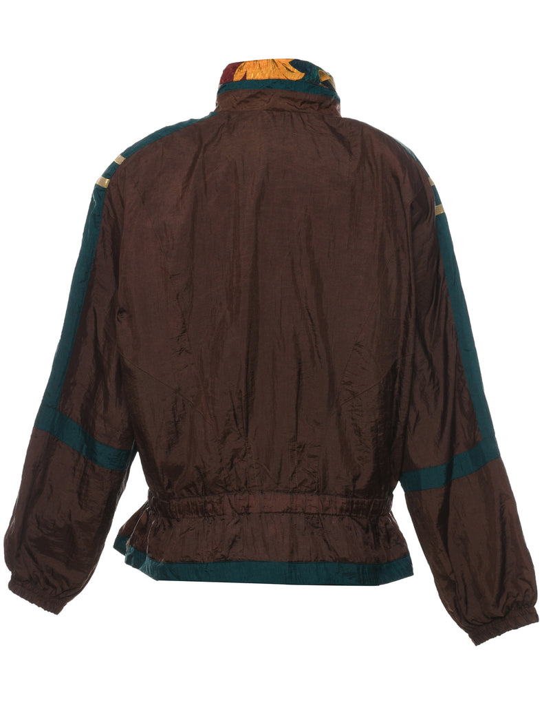 1990s Multi-Colour Zip-Front Nylon Jacket - L