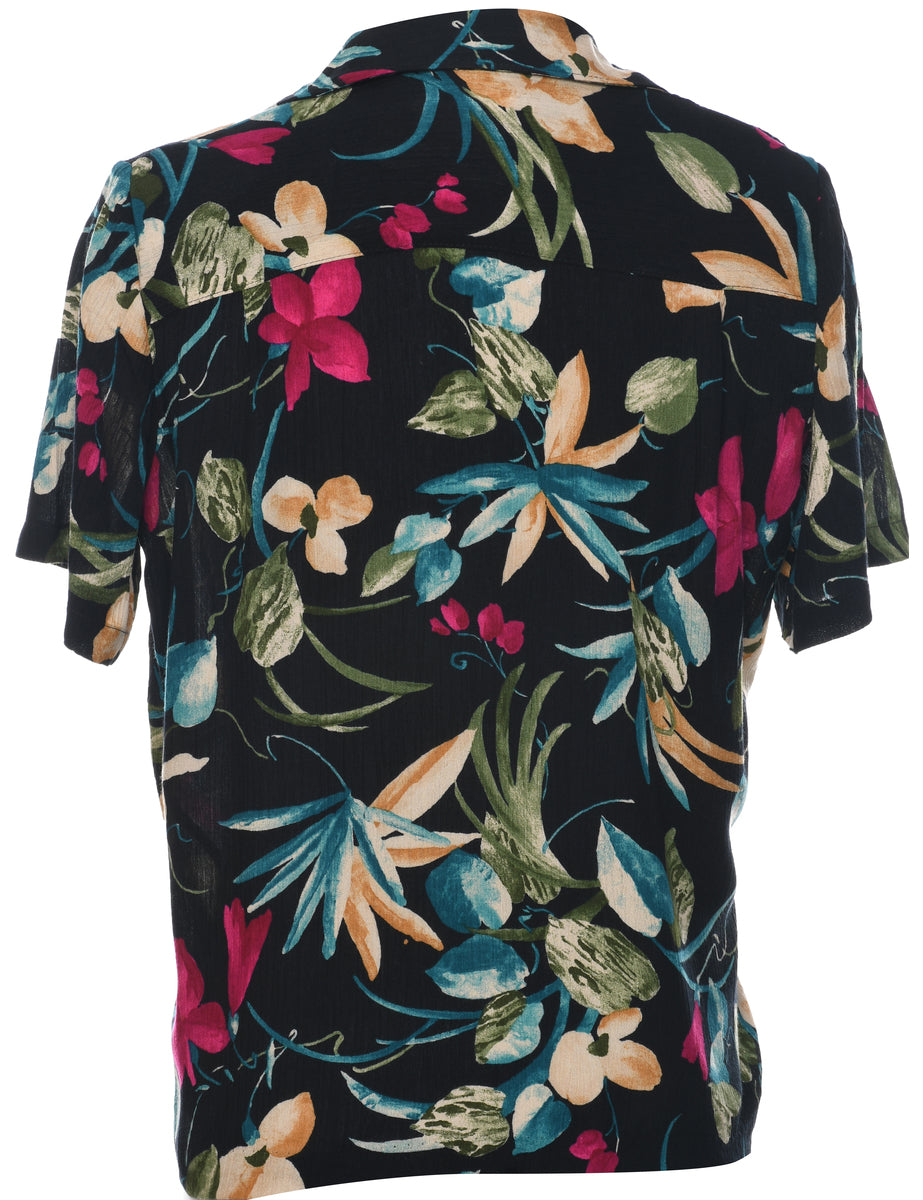 Women's Alfred Dunner Alfred Dunner Hawaiian Shirt Black, S | Beyond ...
