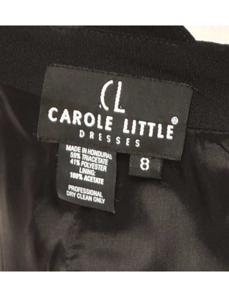Black Fitted Criss-Cross Back Carole Little Dress - M