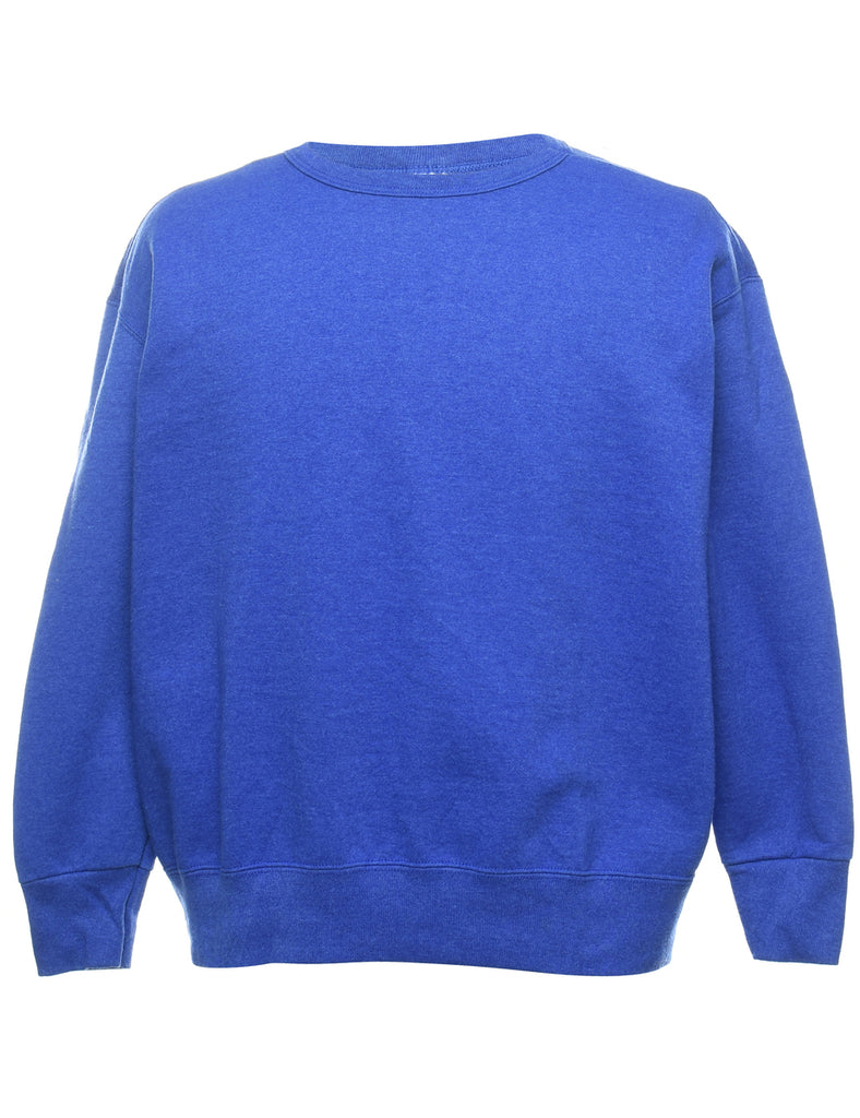 Blue Plain Sweatshirt - L
