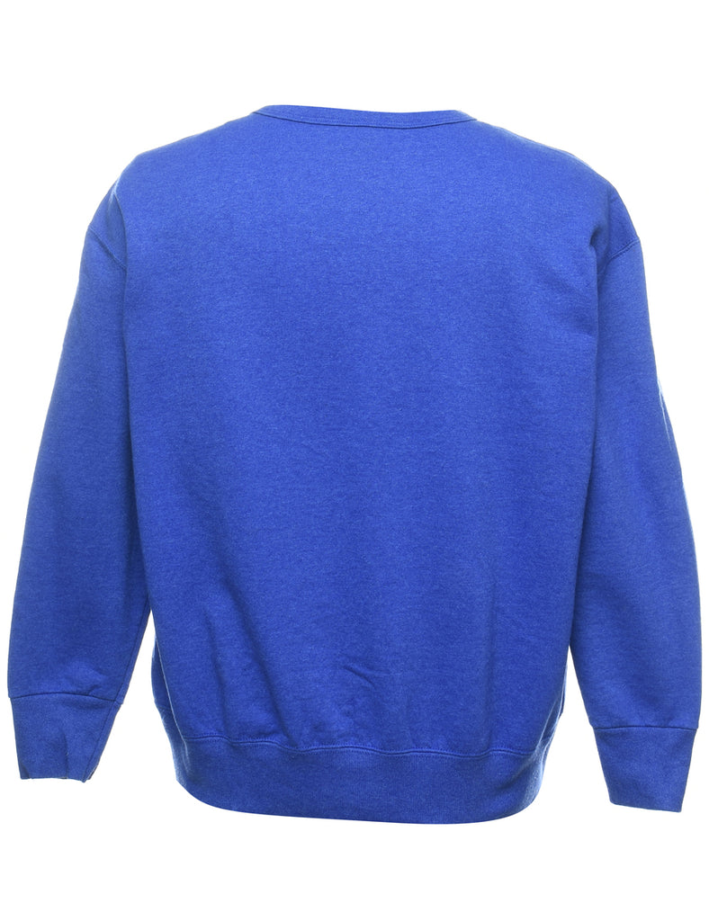 Blue Plain Sweatshirt - L