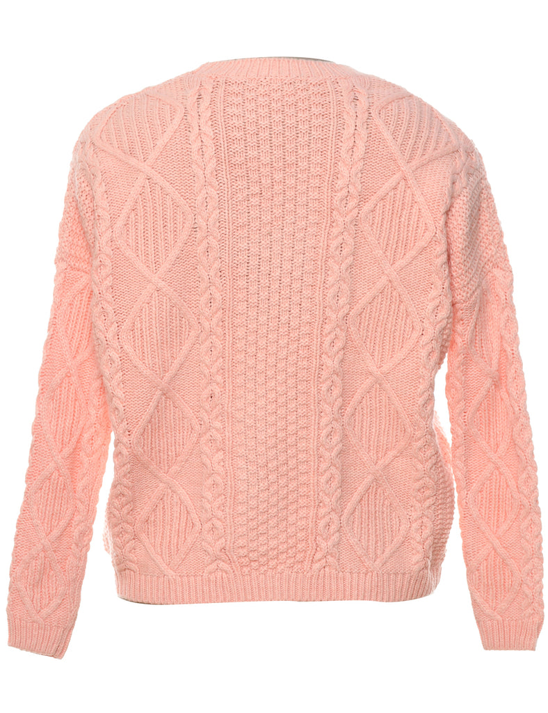 Cable Knit Jumper - L