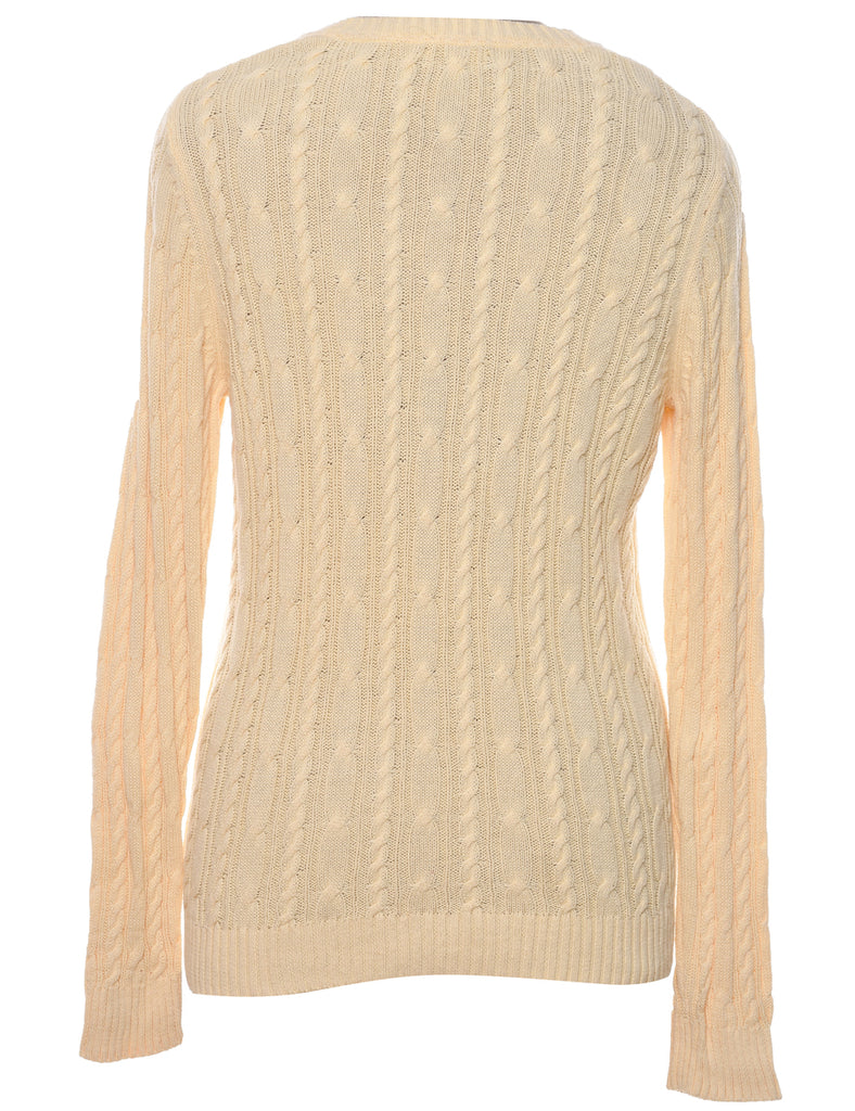 Cable Knit Jumper - M