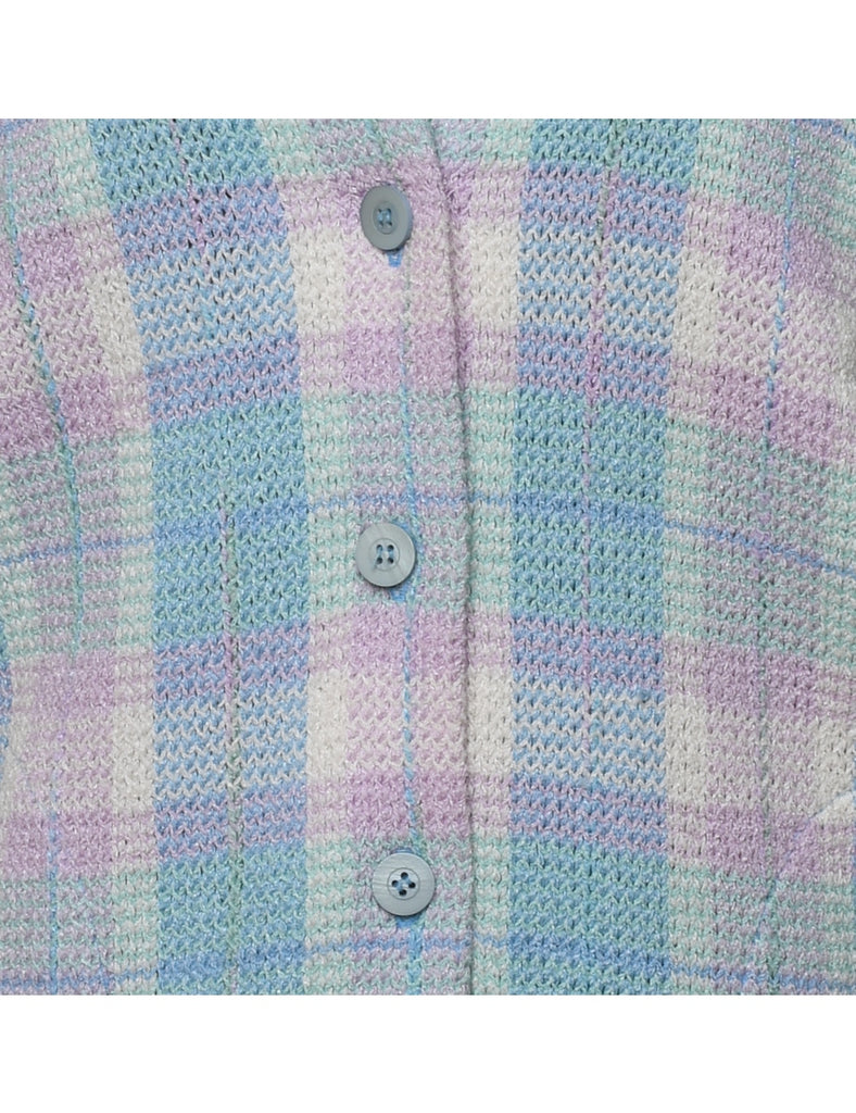 Checked Cardigan - S
