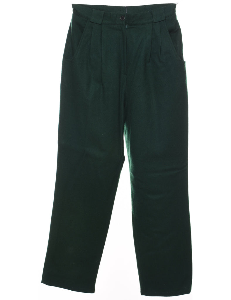 Dark Green Tapered Trousers - W26 L28