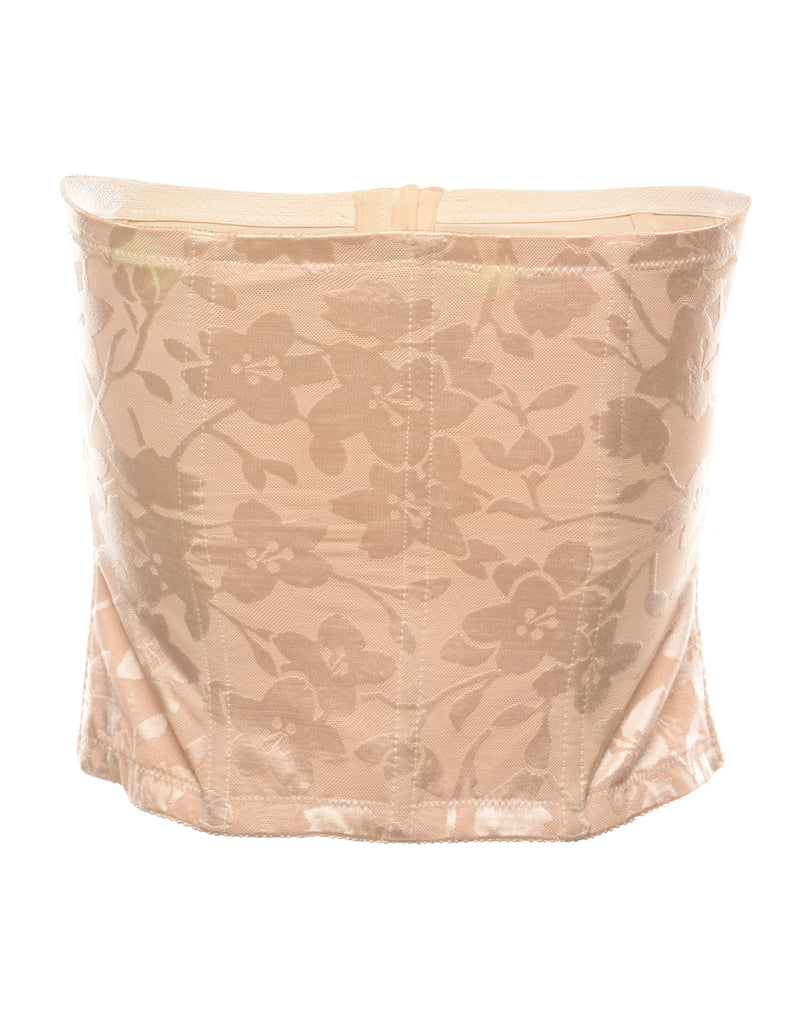 Floral Print Beige Corset - S