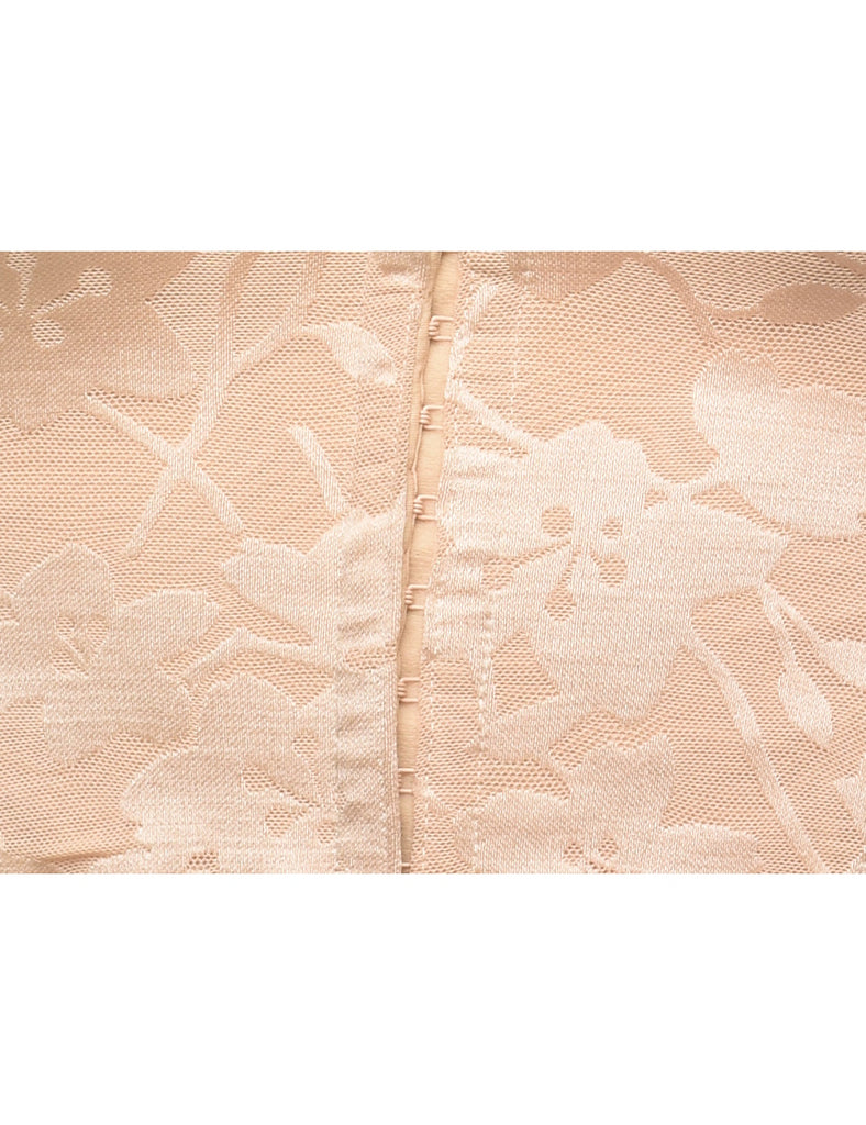 Floral Print Beige Corset - S