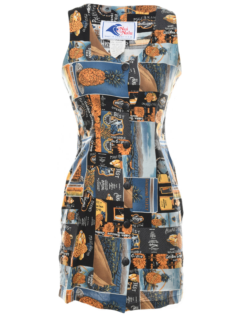 Hawaiian Print Dress - XS