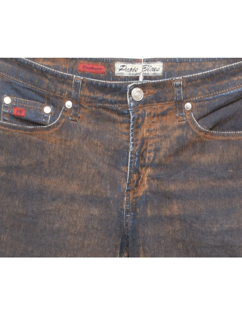 High Waisted Distressed Flared 1990s Jeans - W28 L31