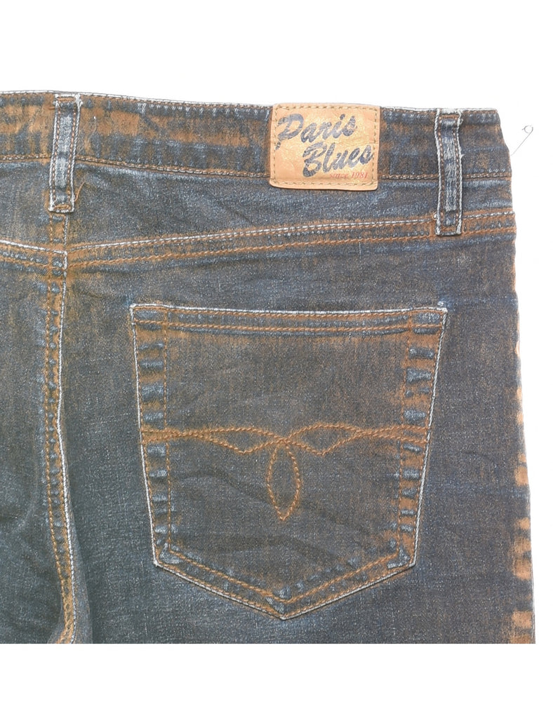 High Waisted Distressed Flared 1990s Jeans - W28 L31