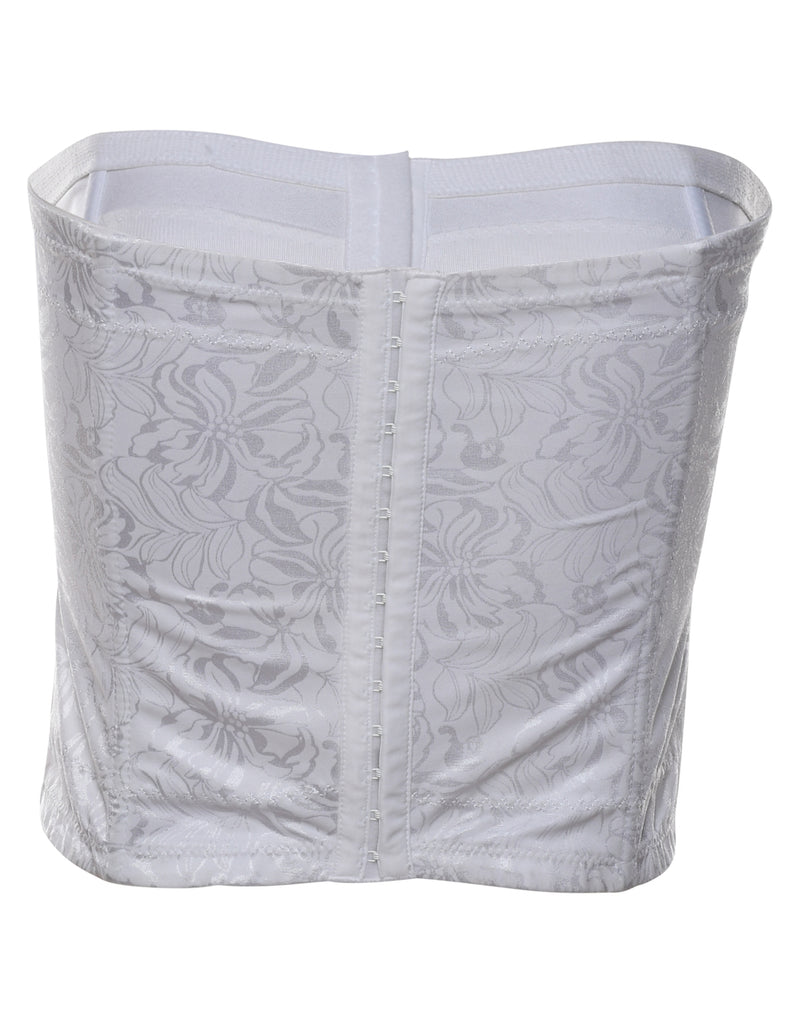 Jacquard Pattern White Corset - S