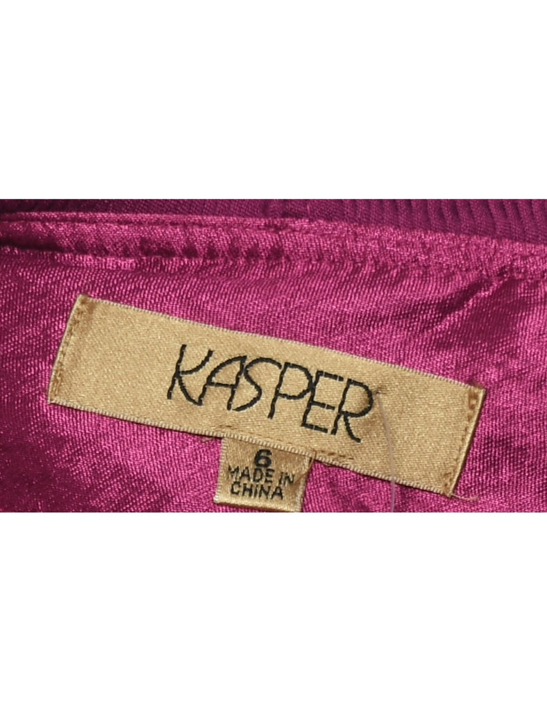 Kasper Pink Metallic Evening Jacket - M