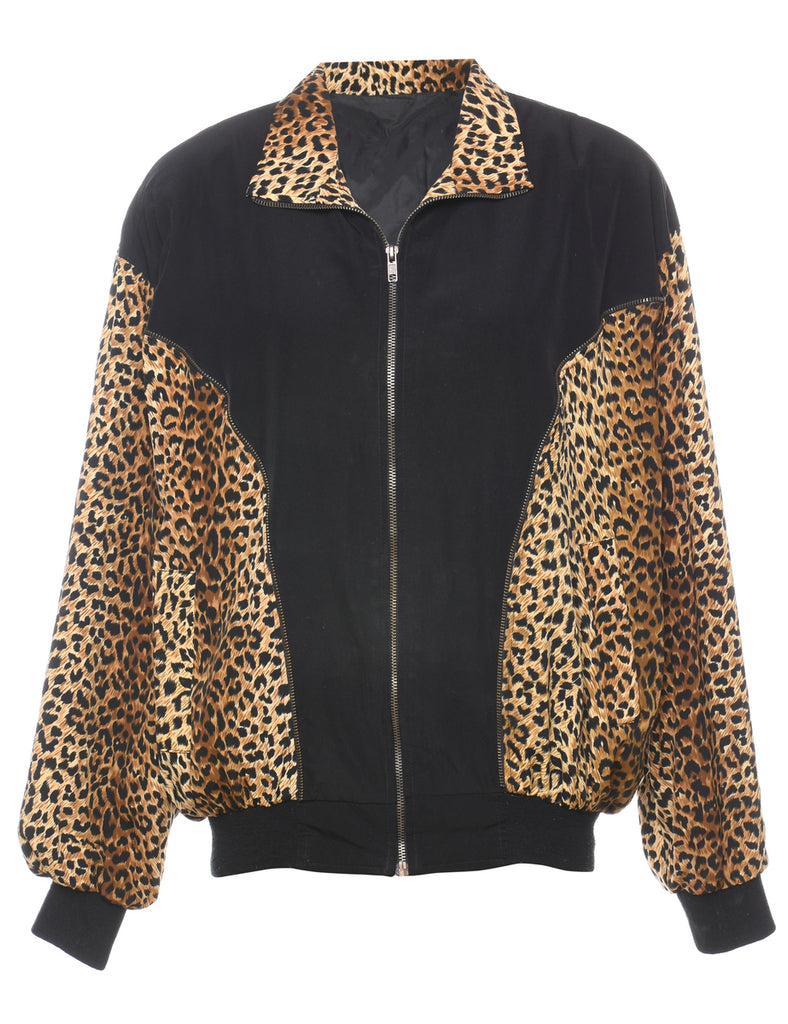 Leopard Print 1990s Jacket - L