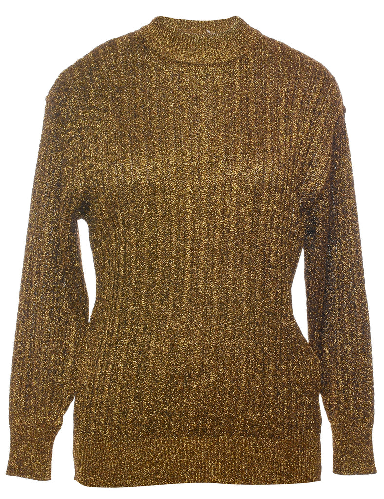 Lurex Thread Pattern Jumper - M