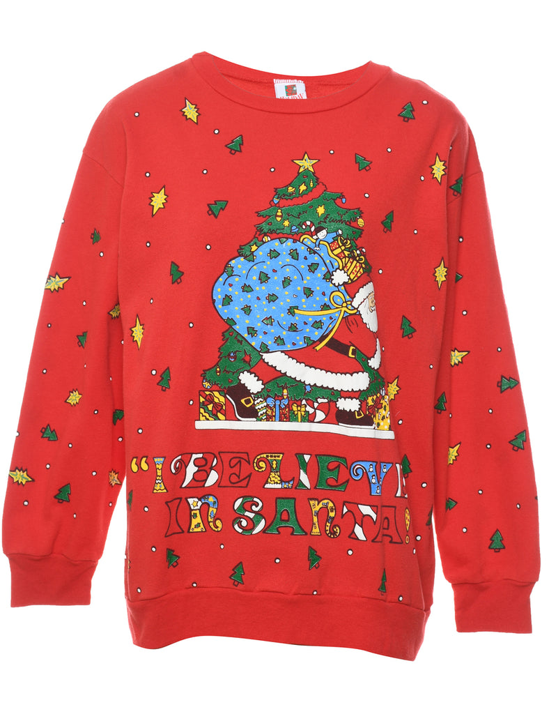 Santa Claus Christmas Sweatshirt - L