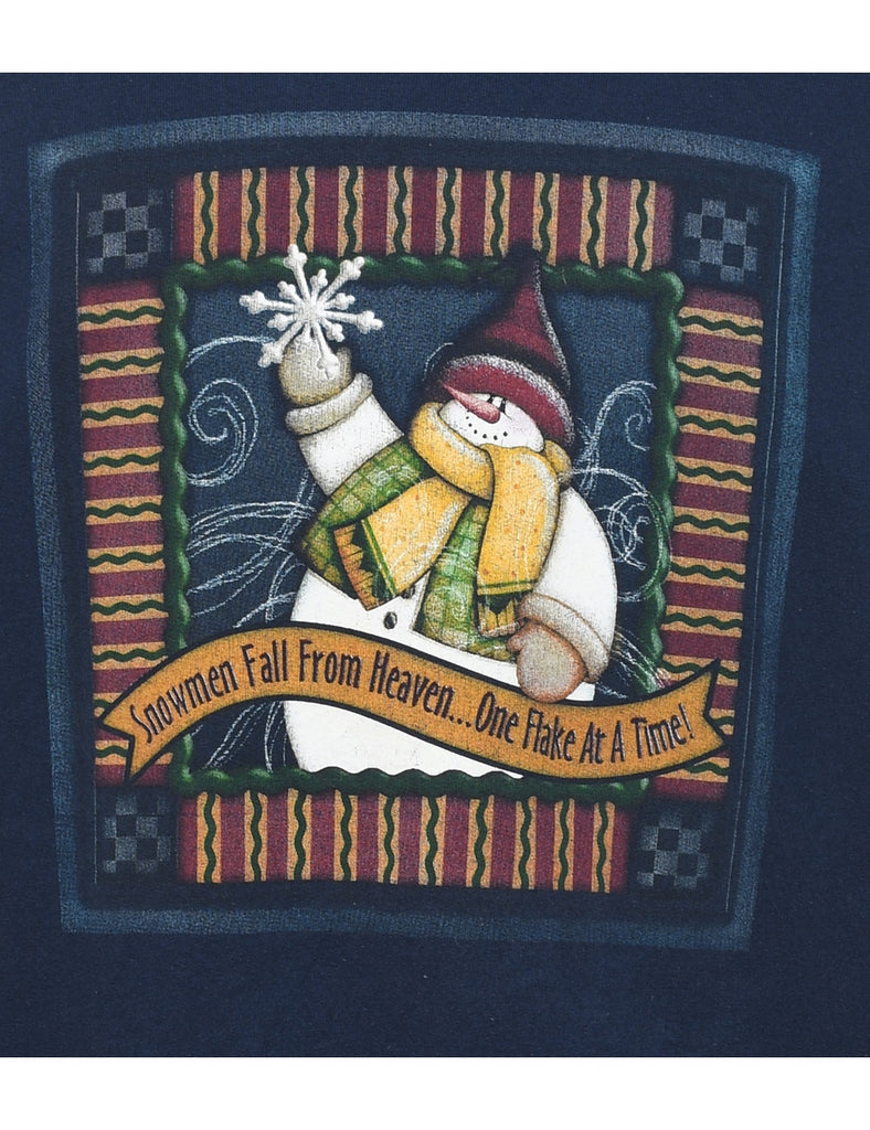 Snowman Christmas Sweatshirt - L