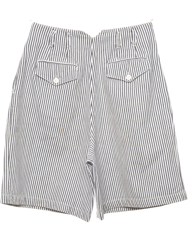 Striped Denim Shorts - W30 L8