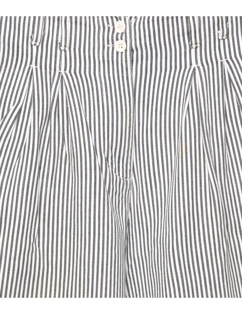 Striped Denim Shorts - W30 L8