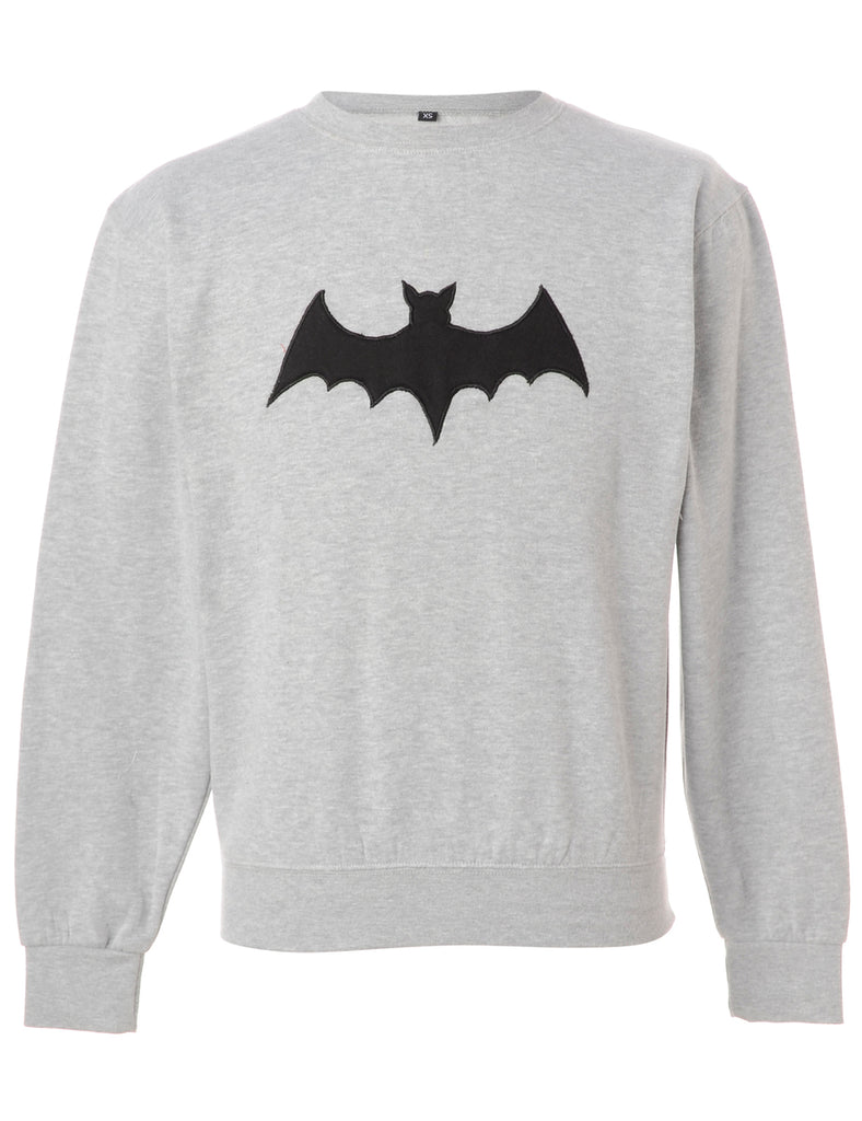 Label Bat Embroidered Sweatshirt - Sweatshirts - Beyond Retro