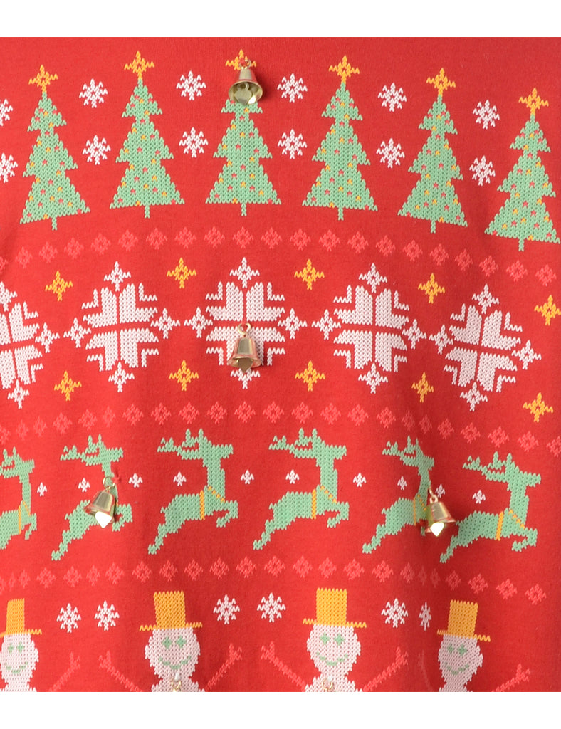 Beyond Retro Label Label Christmas Sweatshirt With Bells