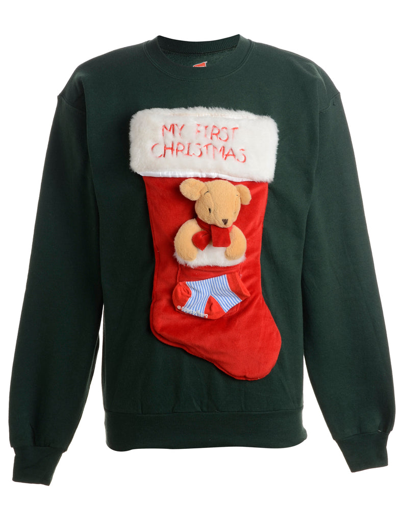 Beyond Retro Label Label Novelty Christmas Sweatshirt
