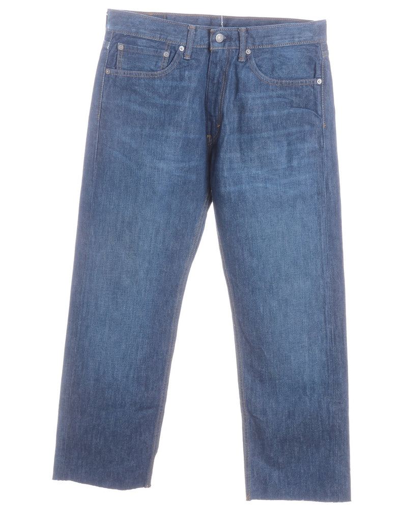 Beyond Retro Label Label Straight Leg Men's Cropped Jeans