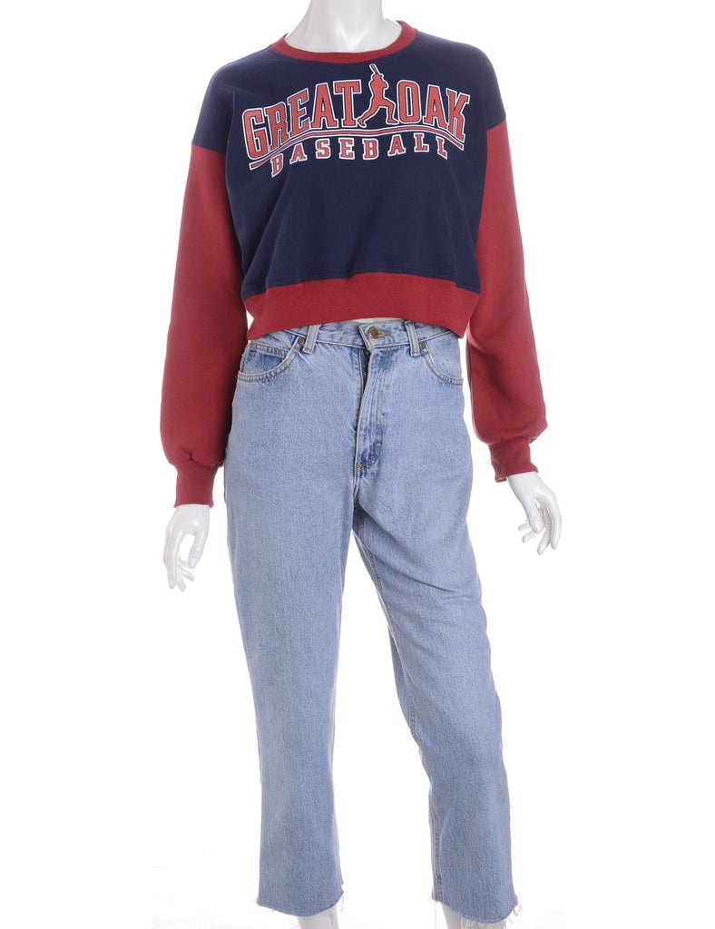 Beyond Retro Label Label Caroline Cropped Sports T-shirt Front Sweatshirt