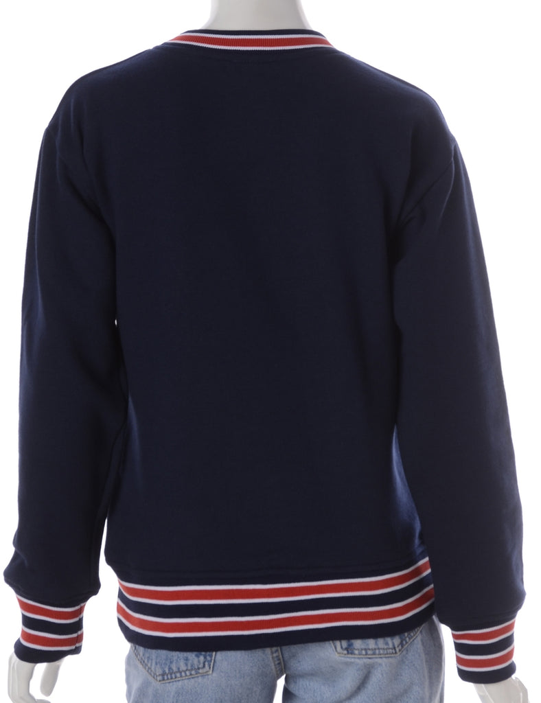 Beyond Retro Label Label Rick Contrast Chest Panel Sweatshirt