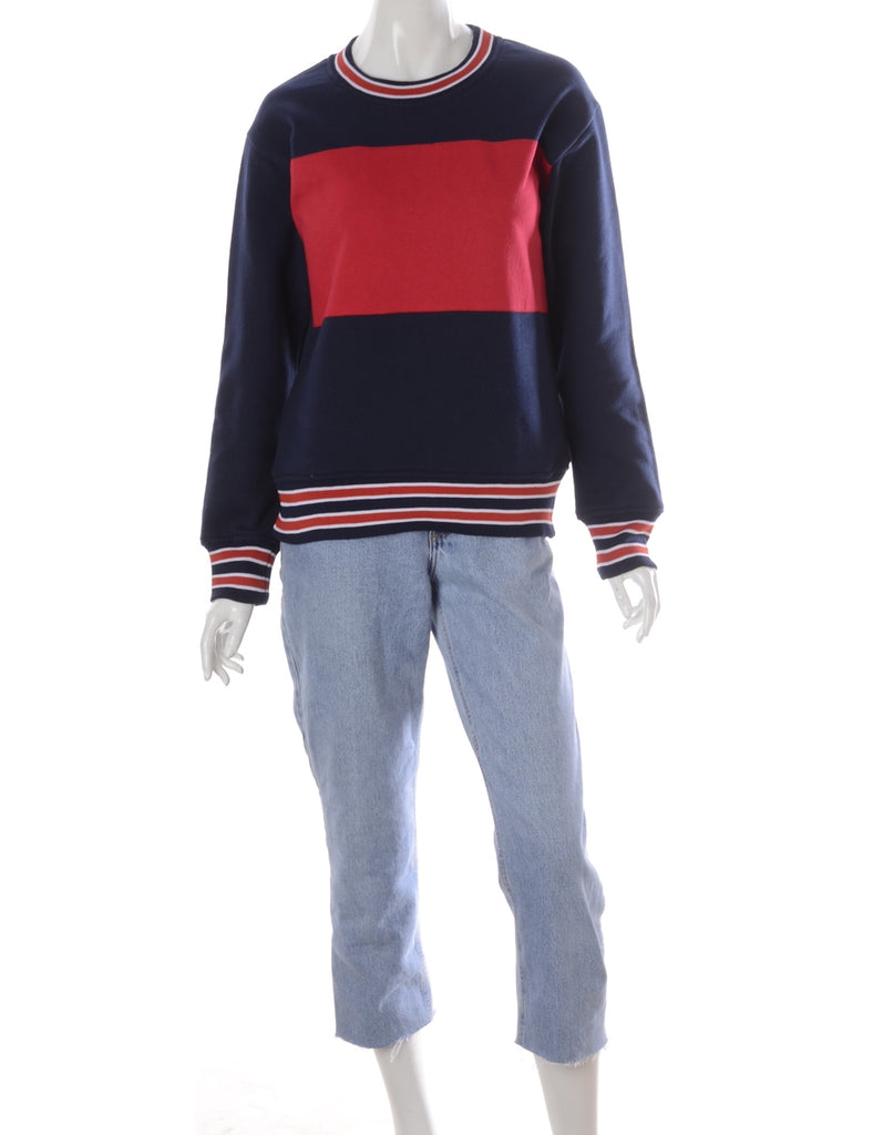 Beyond Retro Label Label Rick Contrast Chest Panel Sweatshirt