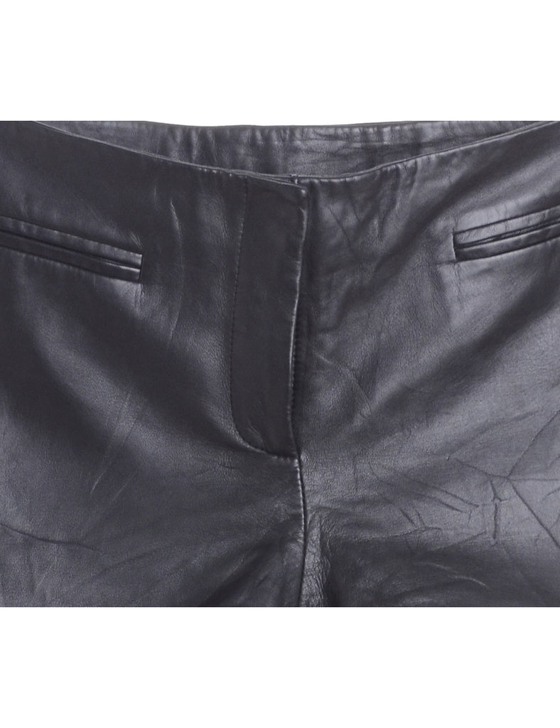 Beyond Retro Label Label Shortened Leather Hotpant