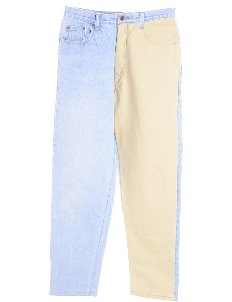 Beyond Retro Label Label Tapered Colour Block Jeans
