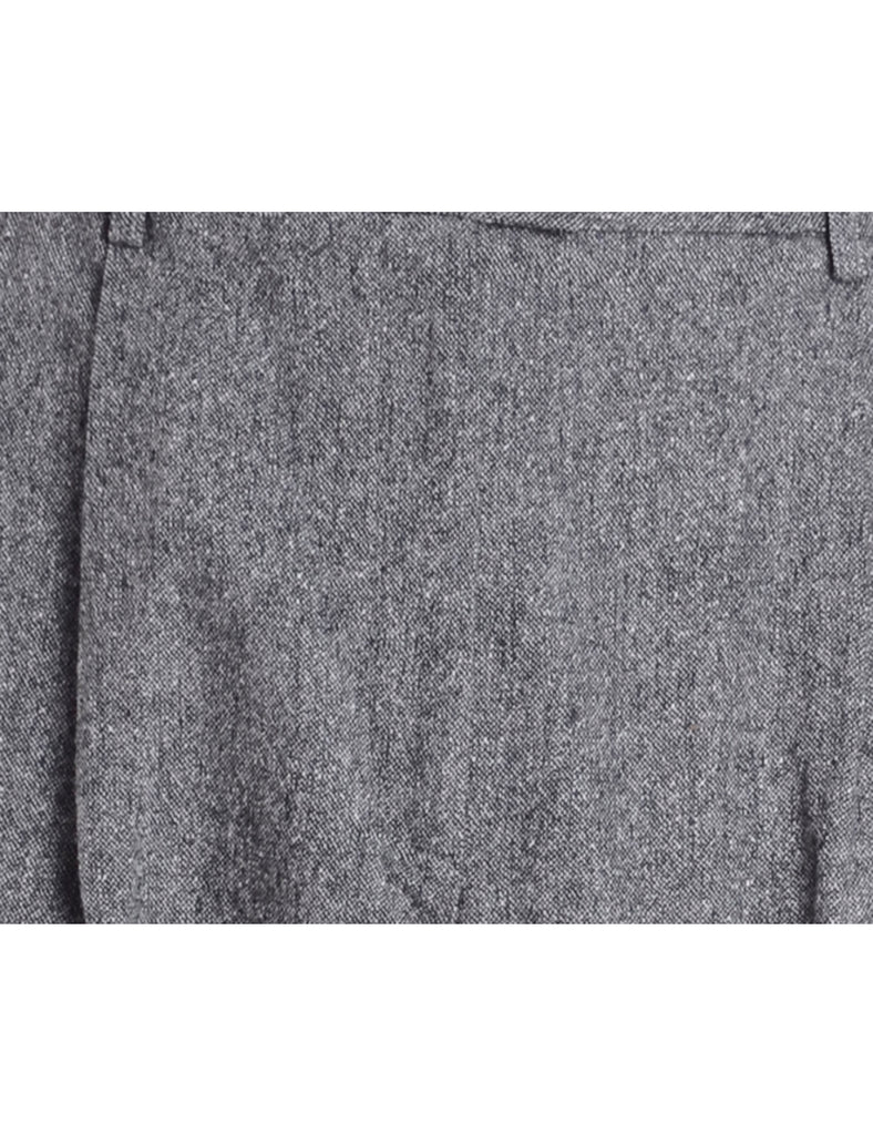 Beyond Retro Label Reclaimed Grey Cropped Tapered Trousers